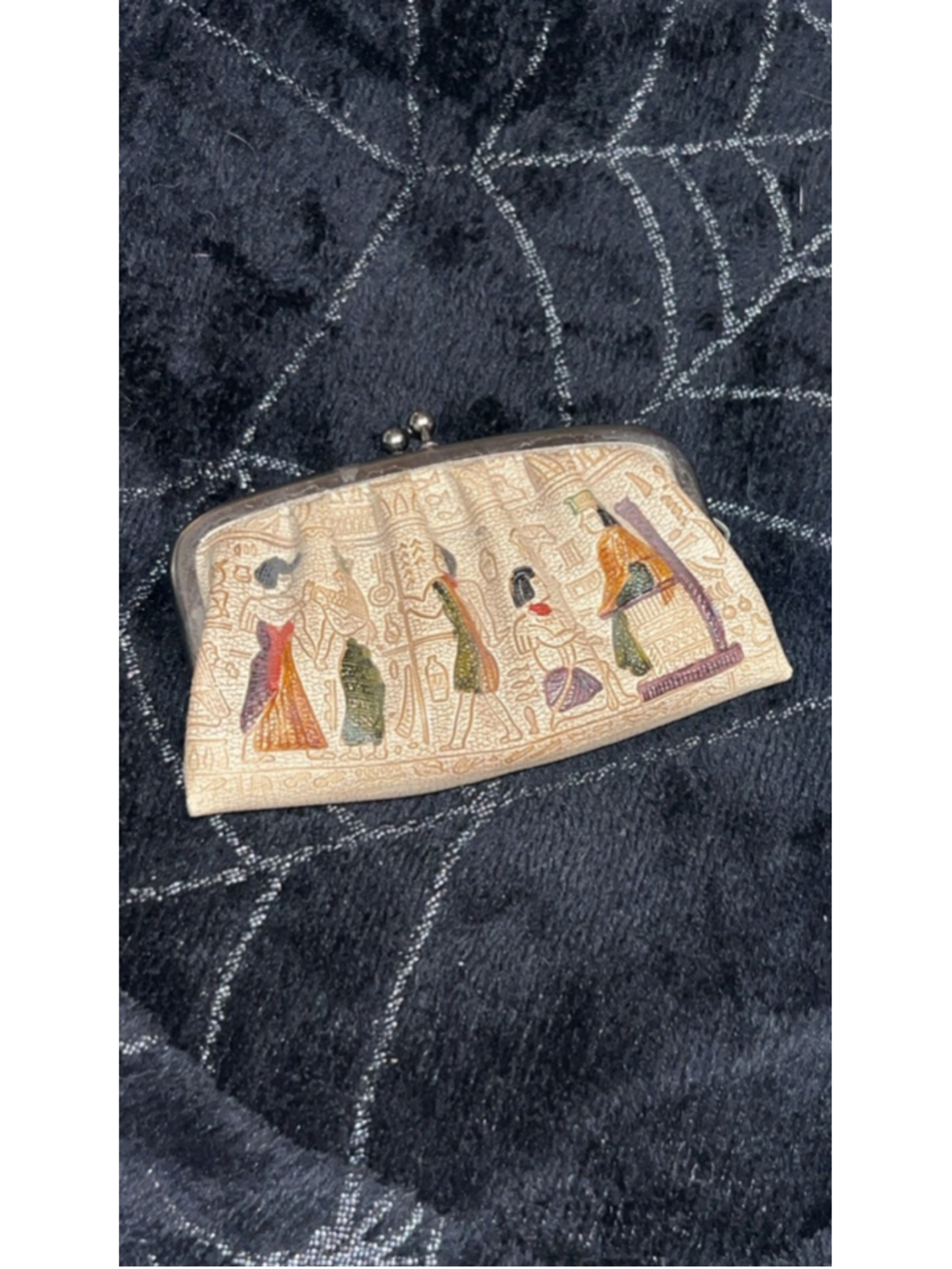 Vintage Wallet One Size Beige Multi-color